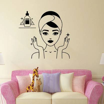 Xskin 42 cm Female Face Massage Beauty , Wall Stickers Home Decor Waterproof Wall Decals Self Adhesive Sticker