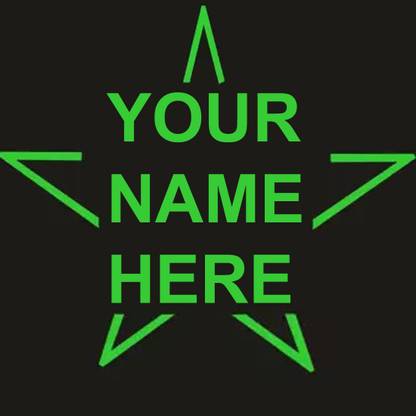 wonderful creation 10 inch Your Name Design Glowing Radium Sticker WIth A to Z Alphabets Sheets Glow in the Dark Sticker