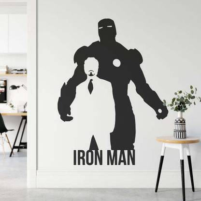 Xskin 40 cm Iron Man With Text Self Adhesive Sticker