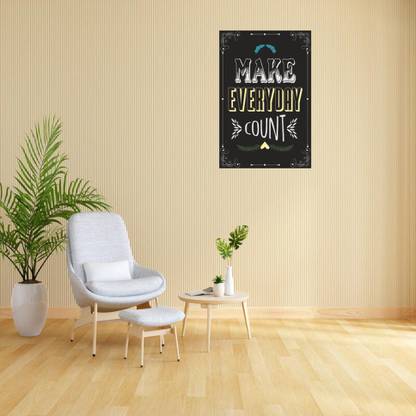 Sahaj Décor 18 inch Make everyday count digital print poster size (12x18 inch) Self Adhesive Sticker