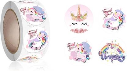 MANAKI ENTERPRISE 2.5 cm 500pcs Thank You Stickers, Round Thank You Adhesive Sticker for Small Business Self Adhesive Sticker