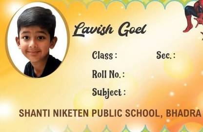 Nanni 3 cm Royal Label with Your Kids Photo |School Notebooks Customized Labels Removable Sticker