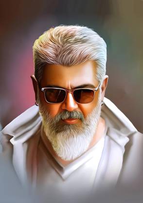 Dumdic 30 cm Action By Thala Ajith Kumar A4 Strong Self Adhesive Sticker