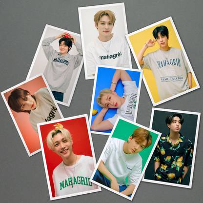 Stray Kids Mahagrid Photo cards Glossy Laminated (Set of 8) Fine Art Print