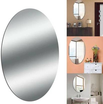 wolkwogg 20 cm Flexible Mirror Sheets Self-Adhesive Plastic Mirror Sticker unbreakble ht Self Adhesive Sticker