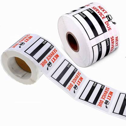 Climberty 2 inch 300Pcs Car Maintenance Reminder Stickers Adhesive Writable Service Due Labels Self Adhesive Sticker