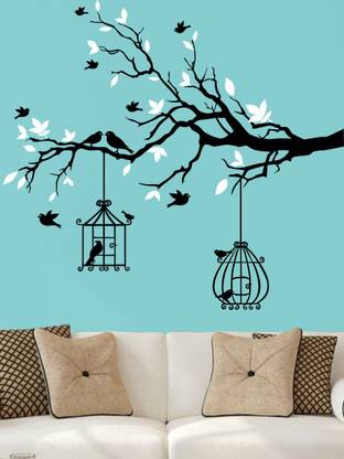 Trends on WALL 90 cm Bird Tree Home Self Adhesive Sticker