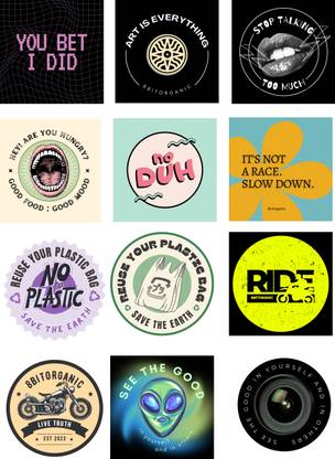 8bitorganic 3.8 cm Cool Alienated Lovers Sticker Non-Reusable Sticker