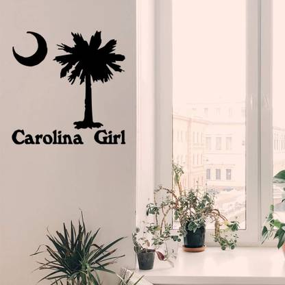 SnappyVinyl 29 cm Carolina Girl Wall Decals, Easy to Apply Self Adhesive Sticker