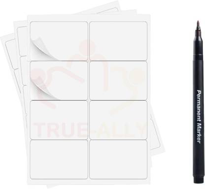 True-Ally 5 cm Waterproof Vinyl Stickers(No Residue) for Mason Jars Glass Bottles Self Adhesive Sticker