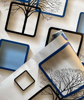 Bhattenterprise 500 cm 3D Squares Self Adhesive Wallpaper Self-Adhesive Wallpaper PVC Self Adhesive Self Adhesive Sticker