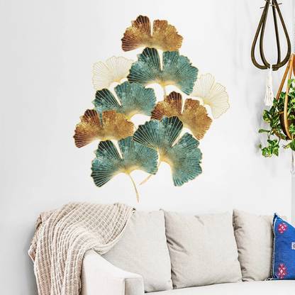 Flipkart SmartBuy 30 cm Green Ginkgo Leaf Flower Kids Room Décor Wall Sticker (30CM x 90CM) Self Adhesive Sticker