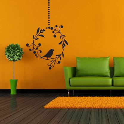 WALLDECORS 80 cm BIRD IN THE RING IMAGE Self Adhesive Sticker