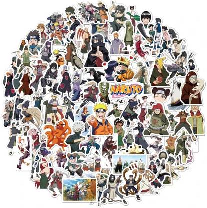 Sawkirp darshraj 12.7 cm Naruto stickers pack of 54 Pieces Self Adhesive Sticker