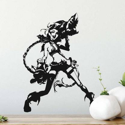 Xskin 39 cm League of Legends Arcane Jinx Wall Sticker Self Adhesive Sticker