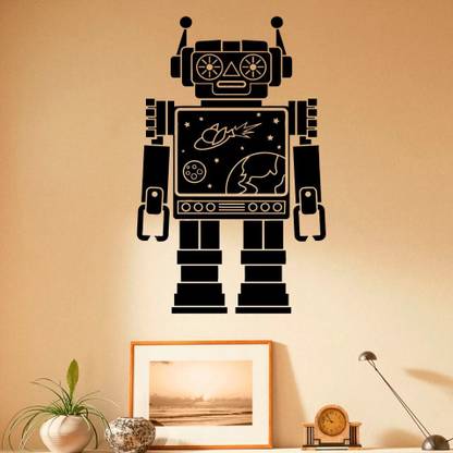 Xskin 43 cm Robot, Wall Stickers Home Decor Waterproof Wall Decals Self Adhesive Sticker