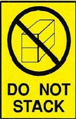 BlackDreams 12 cm Do not Stack with Big Logo Stickers/Labels, 3x5 inch (200 Stickers) Self Adhesive Sticker