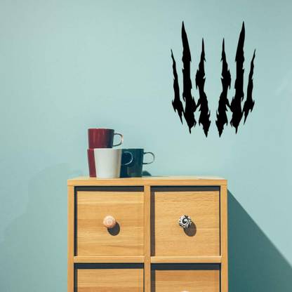 Xskin 29 cm Claw Marks Animal Wall Decals Easy to Apply Self Adhesive Sticker