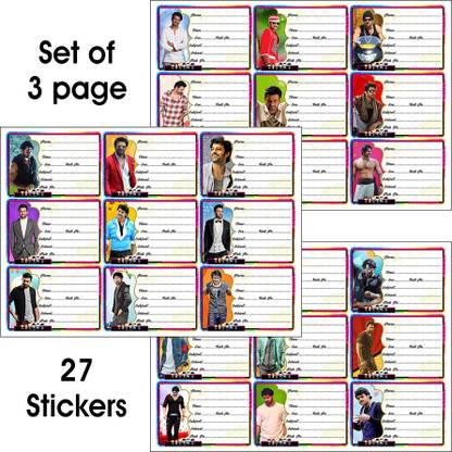 AK REELS 20 cm PRABHAS Notebook Copy Stickers Self Adhesive Sticker