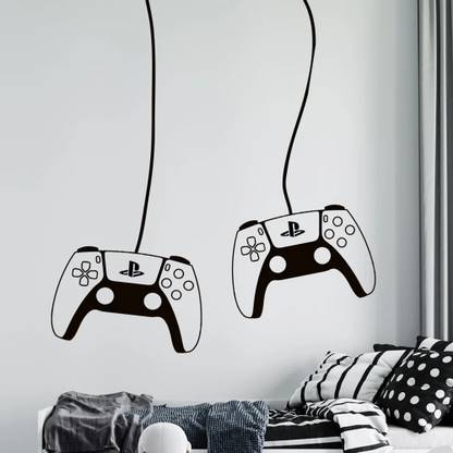 SnappyVinyl 33 cm Games PS4 Controller , Wall Sticker PVC Vinyl Self Adhesive Sticker