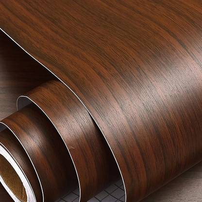 4MYL 500 cm Self-Adhesive Wooden Wall Stickers for Home Wall Decor, Wallpaper for Furniture Self Adhesive Sticker