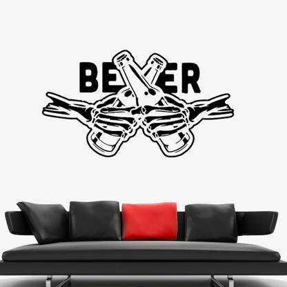 Xskin 32 cm Beer Drink Bar, Wall Sticker PVC Vinyl Self Adhesive Sticker