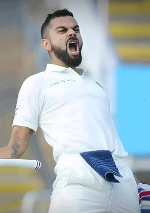 Dumdic 30 cm Aggressive Virat Kohli A4 Strong Self Adhesive Sticker