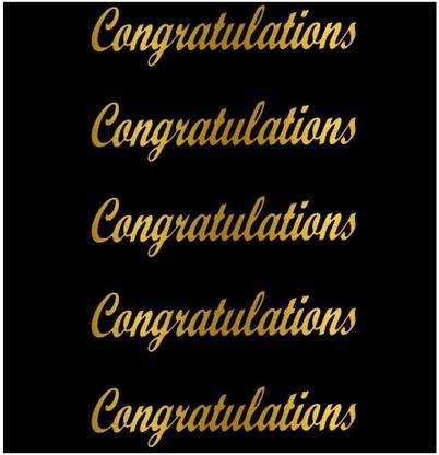 Comet Busters 1 cm Congratulations Gift Stickers for Gifts, Gift Bags and Decorations (STR061) Self Adhesive Sticker