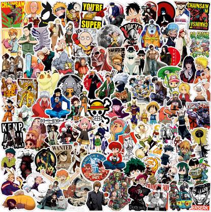 Junkyard 5 cm Vinyl Anime Stickers for laptop naruto one piece jujutsu goku chainsaw man Self Adhesive Sticker