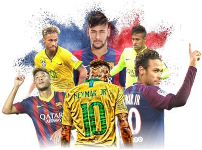 Saiii Designs 3 cm Brazil neymar jr jersey Self Adhesive Sticker