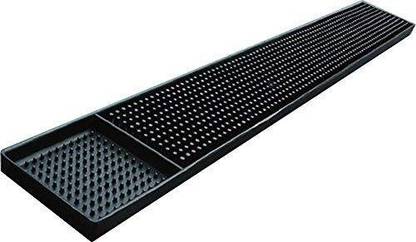 SMILERY Bar Service Spill Rubber Mat, 59x7.5 cm, Black Silicone 59 cm Stirrer