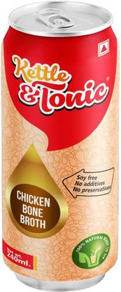 Kettle & tonic Chicken Bone Broth Low Carb | Keto diet | No Preservatives | No Additives 240 ml Chicken Broth