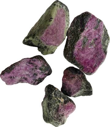 Shubhanjali Natural Ruby Zoisite Rough Raw Stone 200 Grams Green Pink Ruby Zoisite Raw Stones for Reiki Healing Crystal Rock Chunk Loose Gemstone Regular Asymmetrical Crystal Stone