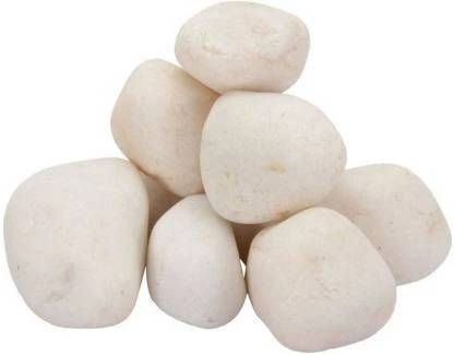 VANNEF Stone Snow White Unpolished Decorative Stone Marble Pebbles for Landscaping & Garden Decoration Regular Angular, Asymmetrical Marble Stone