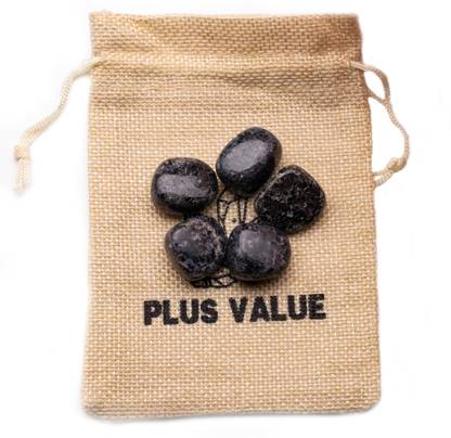 Plus Value indigo-tumbled-50gm-jute-bag Regular Square Crystal Pebbles
