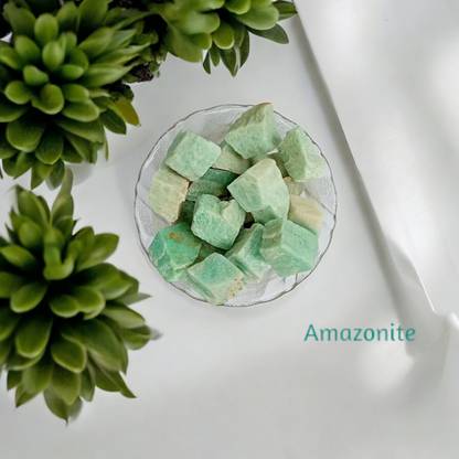 Crystaline amazonite raw stone Regular Asymmetrical Rock Stone