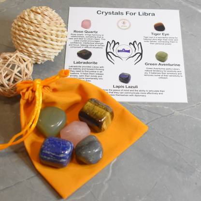 Maureen Natural Healing Tumble Stone Libra Zodiac Kit Regular Asymmetrical Crystal Stone