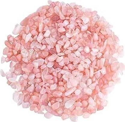 Divinity Crystals Rose Quartz Crystal Pure Chips for Vastu, Crystal Healing, Regular Round Quartz Stone