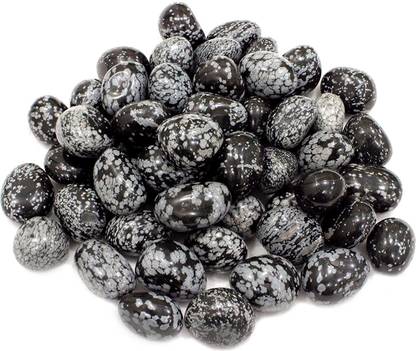 Maureen Natural Snowflake Obsidian Tumble Stone for Crystal Healing Regular Asymmetrical Crystal Stone