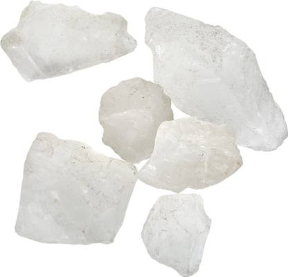 Shubhanjali Natural Clear Quartz Rough Raw Stone 200 Grams Transparent Clear Quartz Raw Stones for Reiki Healing Crystal Rock Chunk Loose Gemstone Regular Asymmetrical Crystal Stone