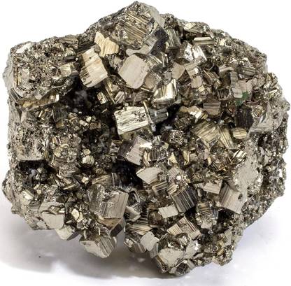 Fikup Pyrite Cluster Rough Stone for Reiki Healing, Vastu Correction 10Gm Regular Asymmetrical Crystal Stone