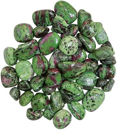vastu vardan Crystal Ruby Ziosite Tumble Stone| 50gm Tumbled Gemstone| Garden & Table Décor Regular Round Crystal Stone