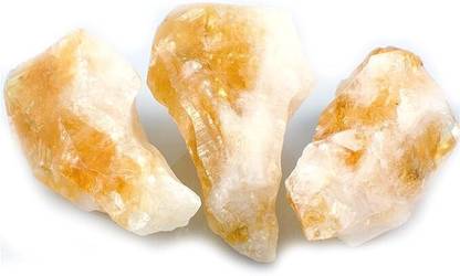 Divinity Crystals Pure Raw Natural Pure Citrine Points Stone Crystal for Vastu - 50 Gram Regular Round Crystal Stone