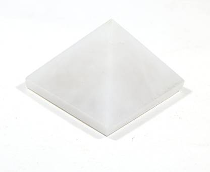 hoseki White Agate Pyramid 3.5cm (72.04gm) stone Regular Angular Crystal Stone