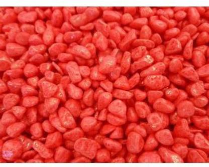MASHKI Red 2 Kg Coloured Decorative Stones River Pebbles for Flowerpot, Garden and Aquarium Decoration Regular Asymmetrical Rock Stone