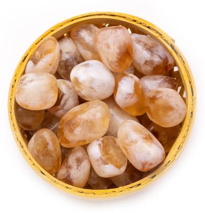 Plus Value citrine-tumbled-basket Regular Asymmetrical Crystal Pebbles