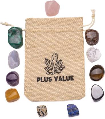 Plus Value Crystal’s For Men Healing Crystal Bag – Reiki Healing Crystal Regular Asymmetrical Crystal, Quartz Stone