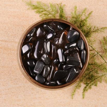 BODH GEM AND CRYSTALS Black Tourmaline Tumbles for Grounding and Balance, 200g, Healing Crystal Tumble Regular Asymmetrical Quartz Stone