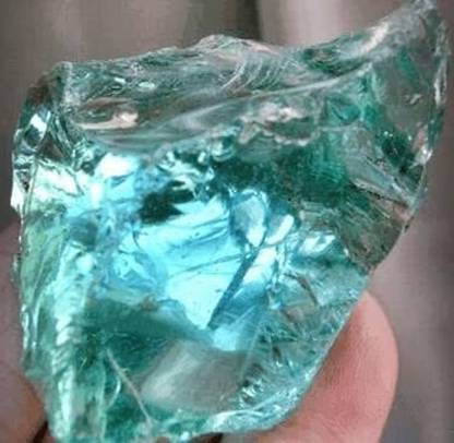 Divinity Crystals Aqua Blue Obsidian AAA Grade Raw Crystal Regular Oval Crystal Stone