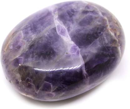 Maureen Amethyst Soap Oval Palm Stone, Oval Palm Stone Crystal to unblock stagnant energy and remove negative energy, Amethyst Crystal Oval Palm Stone Regular Oval Crystal Stone